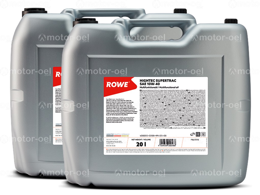 ROWE HIGHTEC SUPERTRAC SAE 10W-40, 40 Liter (2x20L), 20055