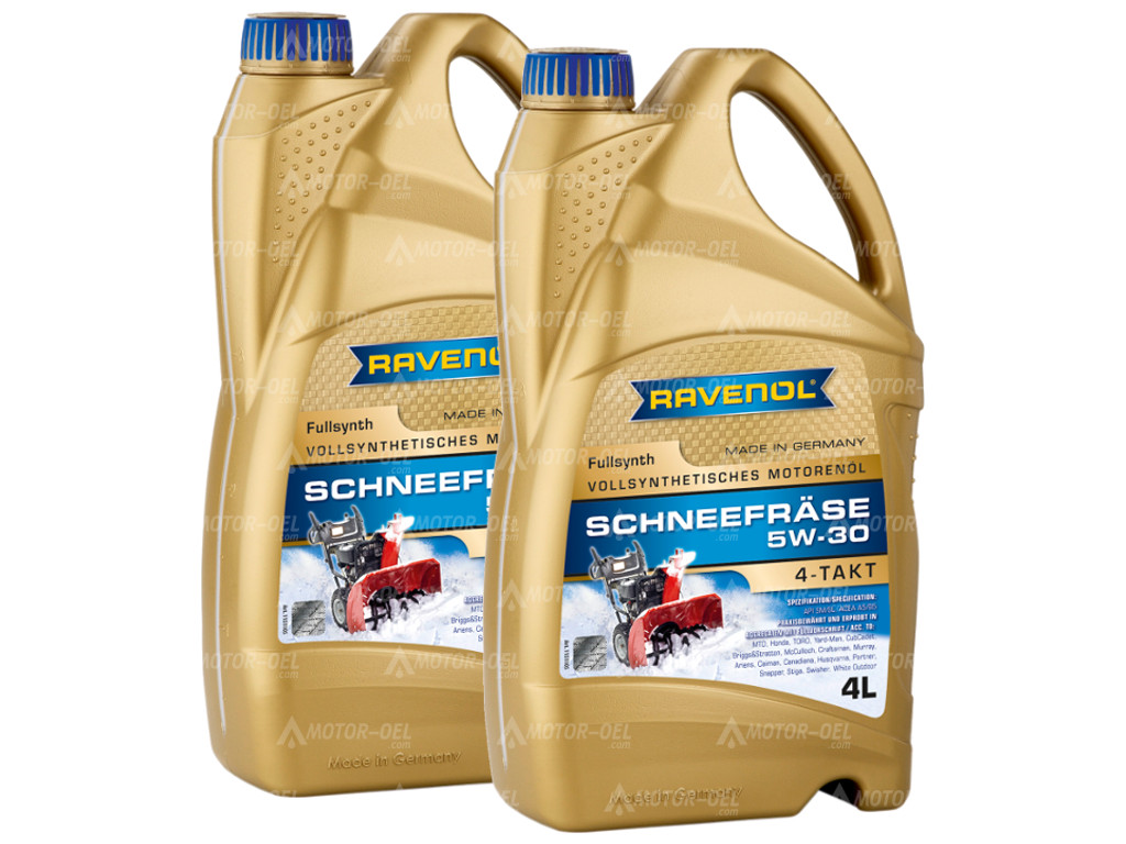 RAVENOL Schneefräse 4-Takt 5W-30 Vollsynth. 8 Liter (2x4L), 1151105