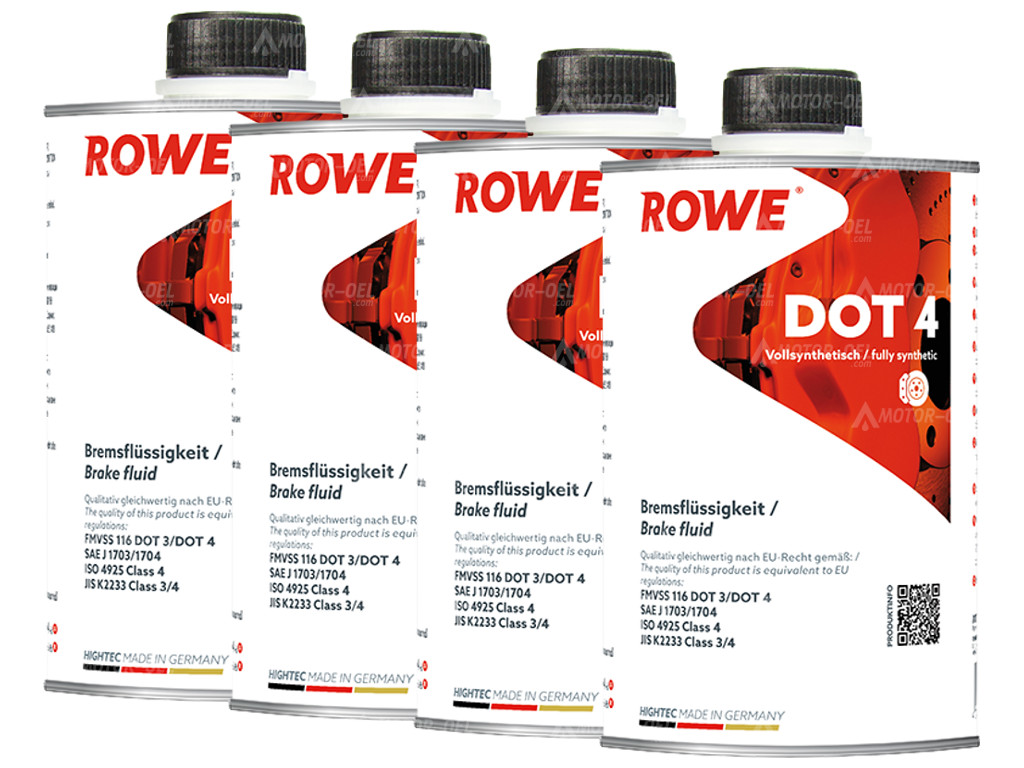 ROWE HIGHTEC DOT 4, 4 Liter (4x1L), 25109 ROWE HIGHTEC DOT 4, 4 Liter (4x1L), 25109
