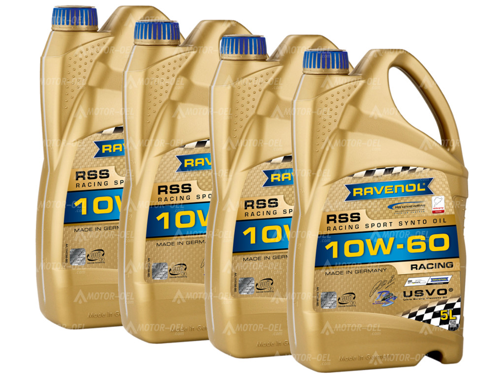 RAVENOL RSS Racing Sport Synto 10W-60, 20 Liter (4x5L), 1141100