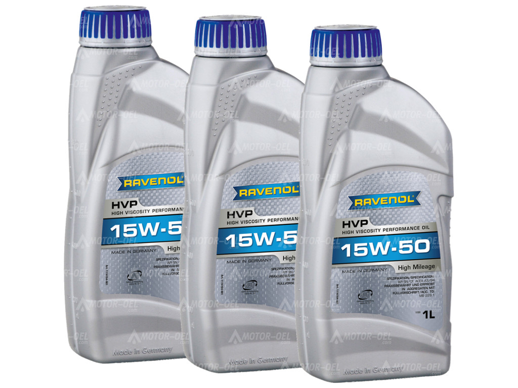 RAVENOL HVP High Viscosity Performance Oil SAE 15W-50 3 (3x1) Ltr.