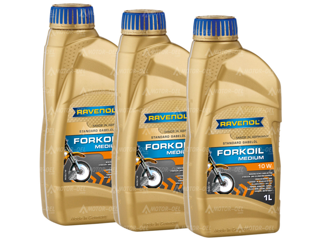RAVENOL  FORKOIL Medium 10W 3 (3x1) Ltr. RAVENOL  FORKOIL Medium 10W 3 (3x1) Ltr.