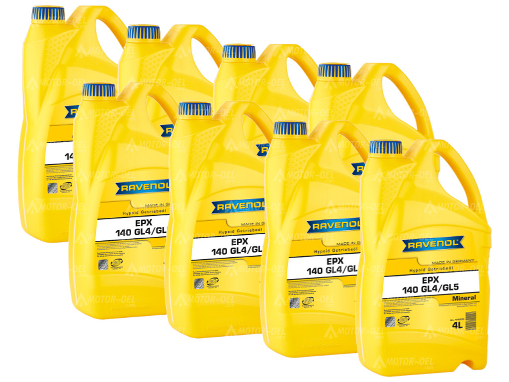 RAVENOL Getriebeoel EPX SAE 140 GL4/GL5 32 (8x4) Ltr. RAVENOL Getriebeoel EPX SAE 140 GL4/GL5 32 (8x4) Ltr.